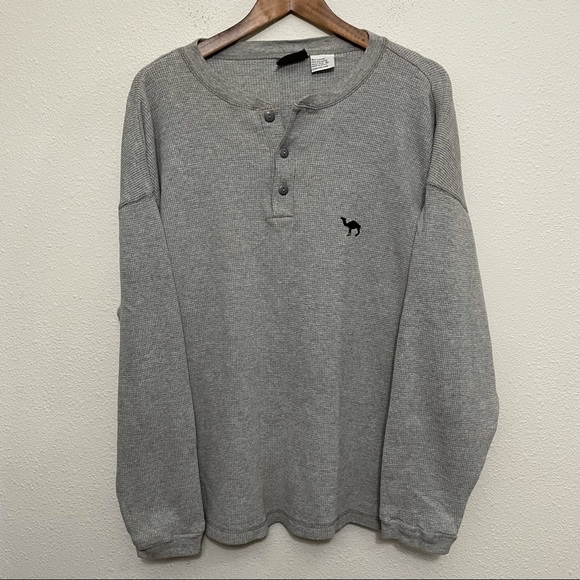 Camel Other - Camel Vintage Light Gray Button Thermal Shirt XL